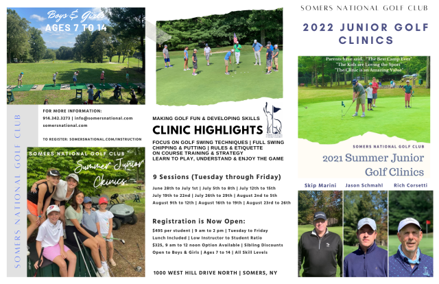 Somers National Golf Summer Clinics 2022