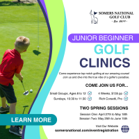 Junior Golf Clinics - Ages 8 to 12 - Spring 2025 Session Two
